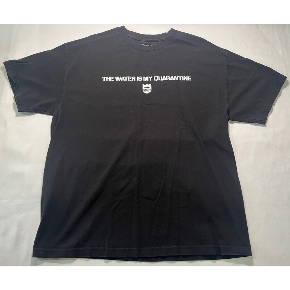 Bass Brigade (BRGD) Short Sleeve Fishing Shirt Sz XL The Water Is My Quarentine